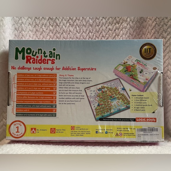 Logic Roots Mountain Raiders Addition Game - Fun Math Board Game for 7-9 Year... - Picture 2 of 3
